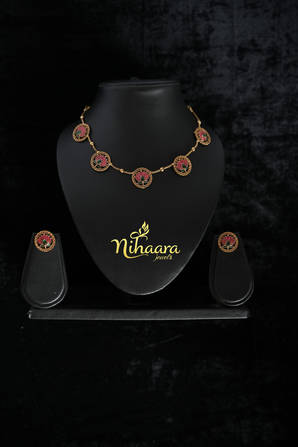 Lotus multi pendant necklace