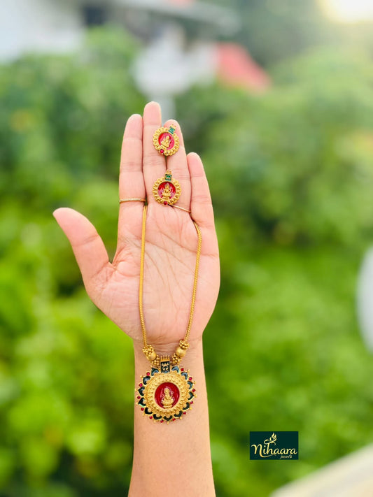 Lakshmi Single Pendant short chain